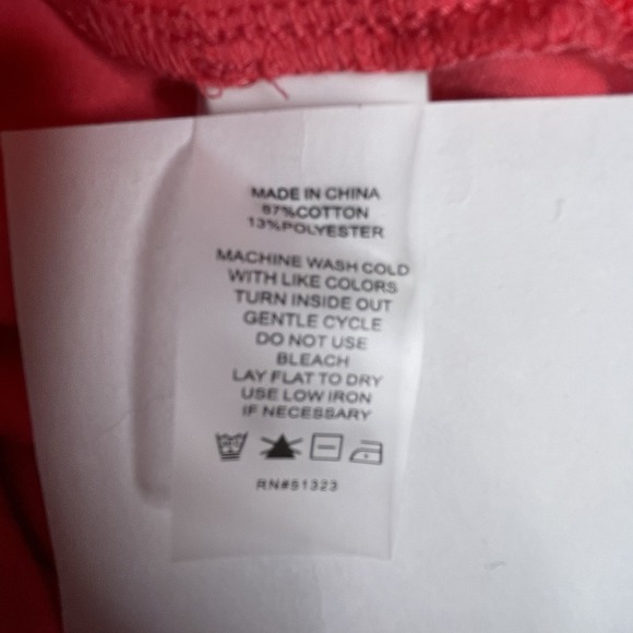 Vince Camuto Women T-Shirt Plus Size 3X Coral Short Sleeve Cotton Blend - Picture 9 of 11